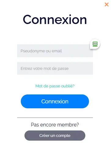 Connexion des membres du Winstler Casino