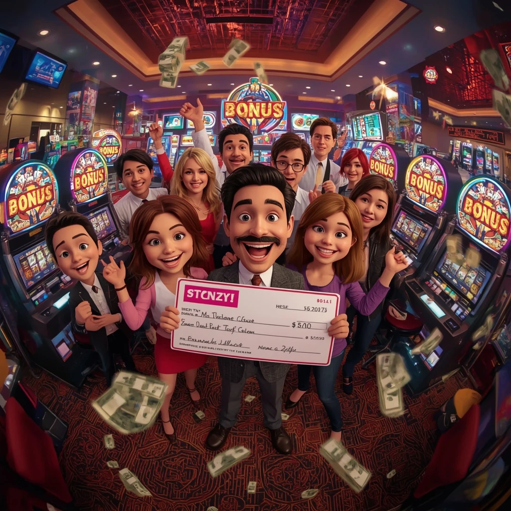 bonus dans les mains d'un homme au Winstler Casino
