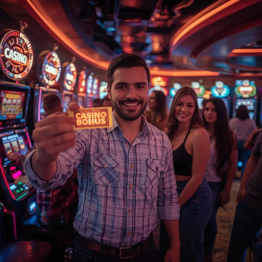 une personne tenant un bonus Winstler Casino